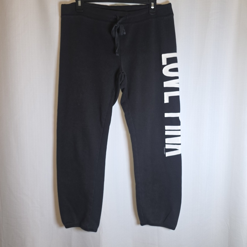 Victoria's Secret PINK Joggers Small Black Sweatpants Lounge Y2K Athleisure M